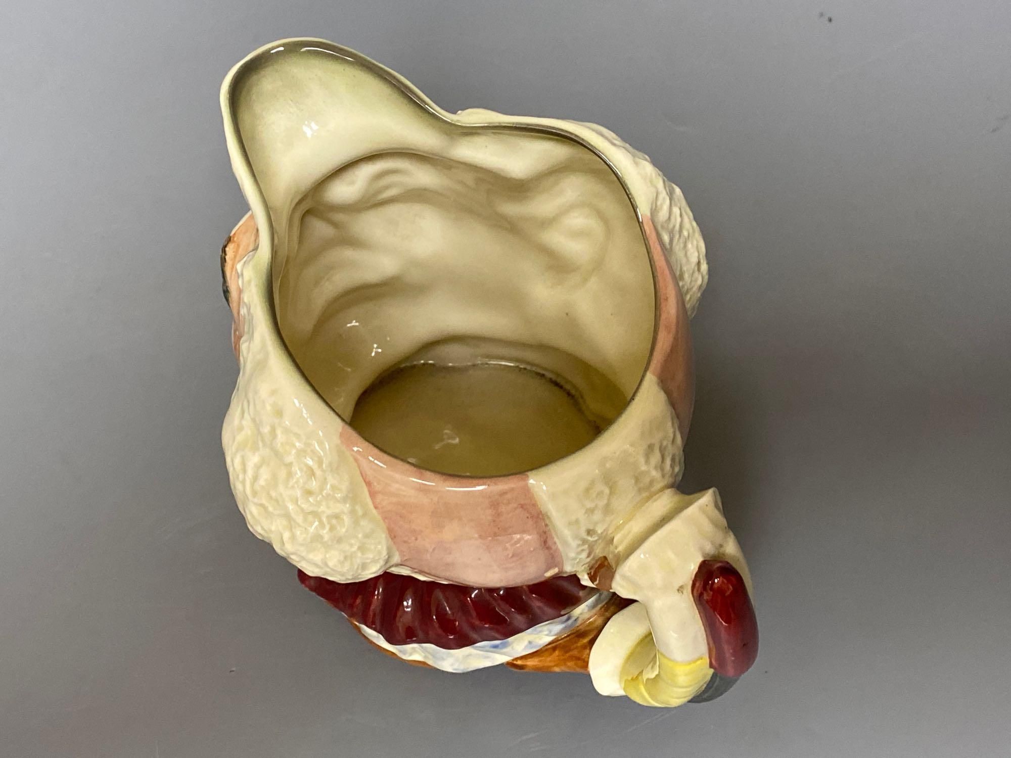 A Royal Doulton White haired Clown character jug
